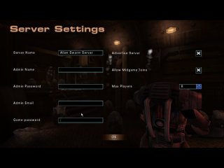 Server settings screenshot. Click to enlarge.